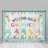 Lofaris Gnomies Green Wooden Welcome Back To School Backdrop